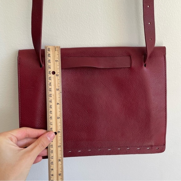 By Malene Birger Crossbody Bag purse red leather envelope medium solid designer - Picture 12 of 15